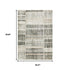 3' X 5' Grey Charcoal Ivory Tan Brown And Beige Geometric Power Loom Stain Resistant Area Rug